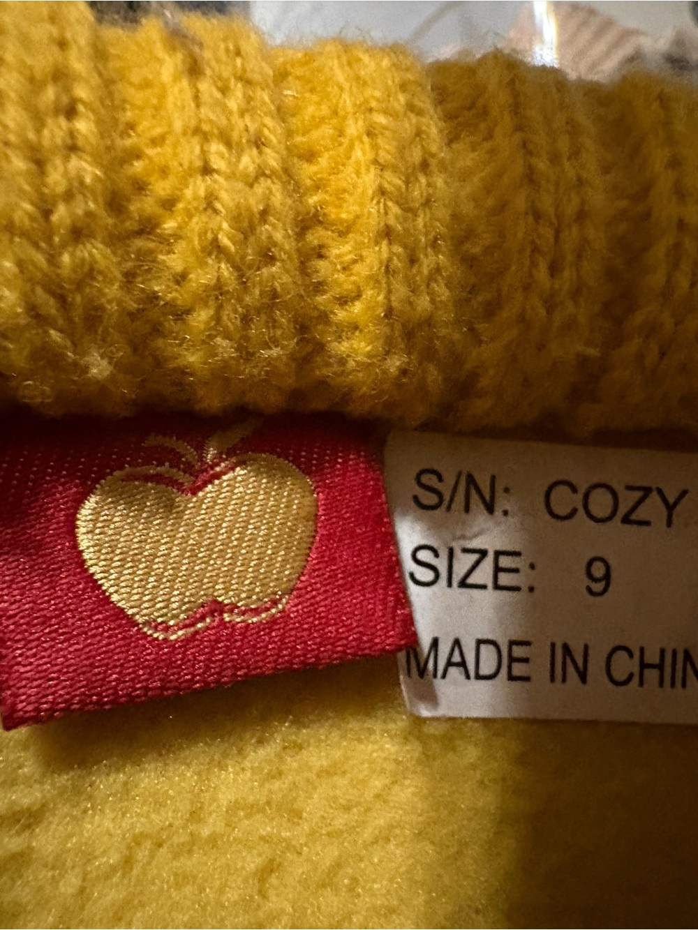 Apple Bottoms 🍎 Mustard Yellow Glossy Rain Boots with Knit Cuffs. Sz 9 - Picture 12 of 14